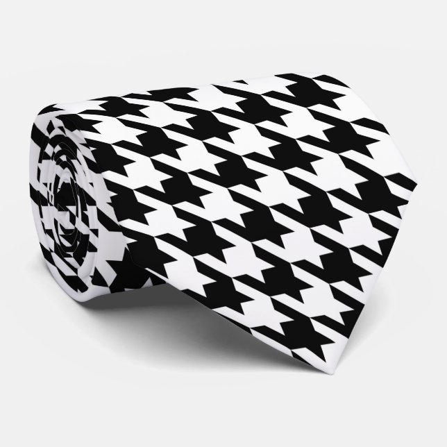 Svartvit cirkel i Poule Large Houndstooth Slips (Rullad)