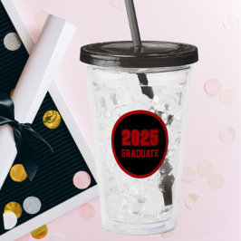 Svartvit cirkel Student år Take Away Mugg