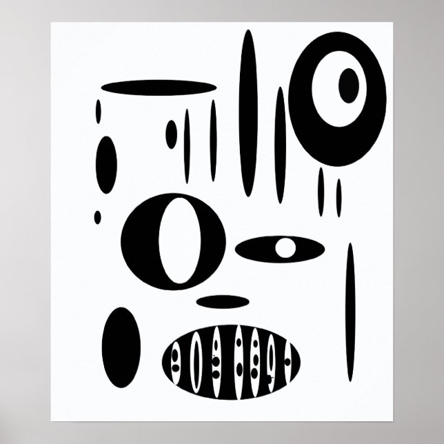 Svartvit cirkel Talk Poster (Framsidan)