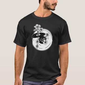 Svartvit cistus vinyl/Record T Shirt