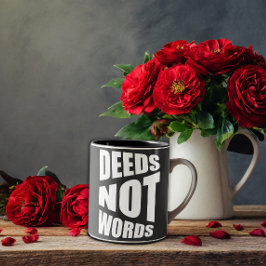 Svartvit citat i ord, handling Två-Tonad mugg