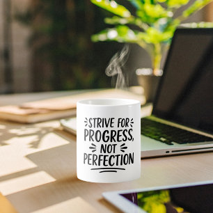 Svartvit citattecken - motivation kaffemugg