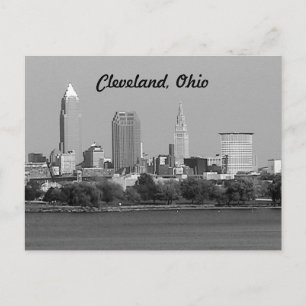 Svartvit Cleveland OH-vykort Vykort