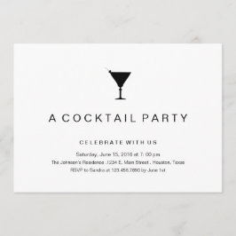 Svartvit cocktailpartyinbjudan inbjudningar