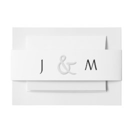 Svartvit Contemporary Band För Inbjudningskort