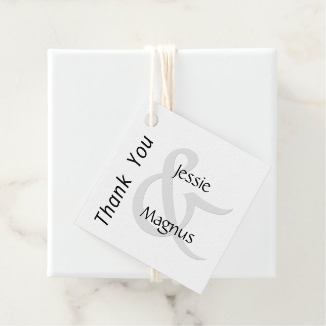 Svartvit Contemporary Gåvor Etiketter (På plats)