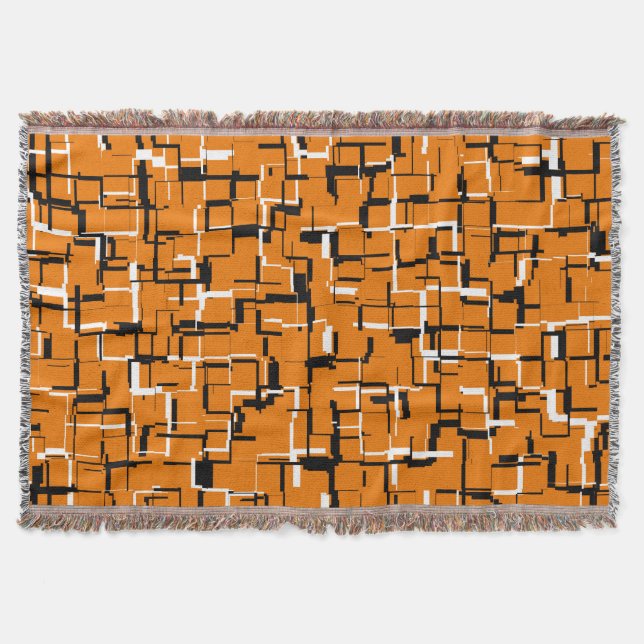 Svartvit coola Orange Filt (Framsidan)