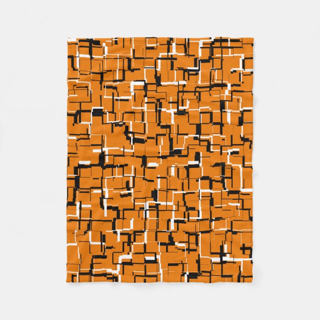 Svartvit coola Orange Fleecefilt (Framsidan)
