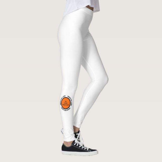 Svartvit coola Orange, Happy halloween Leggings (Höger)
