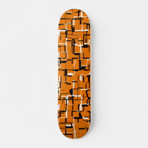 Svartvit coola Orange Mini Skateboard Bräda 18,5 Cm