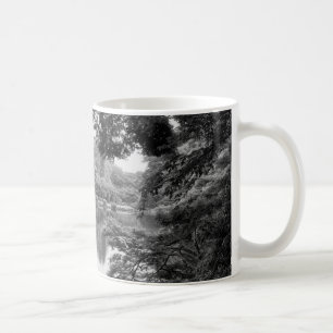 Svartvit, coola, unik karaktär och sjö kaffemugg