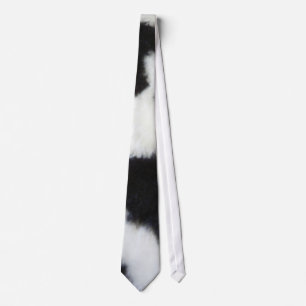 svartvit cowhidetie slips