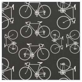 Svartvit cykel mönster tyg