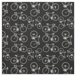 Svartvit cykel mönster tyg
