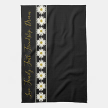 Svartvit Daisy Designad