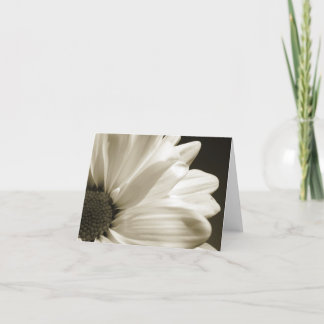 Svartvit daisy Notecard Kort