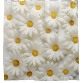 svartvit daisy soset Shower Curtain