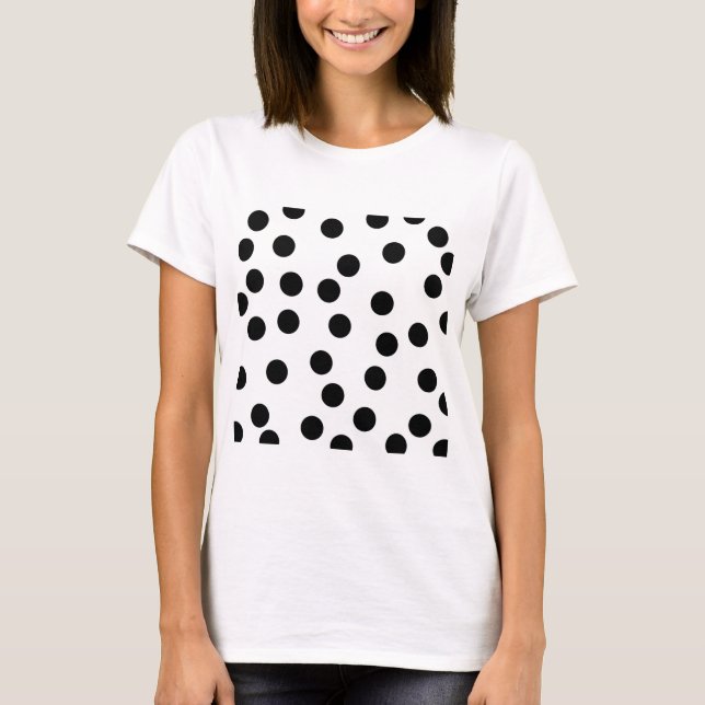 Svartvit Dalmatian fläckmodell Tee Shirt (Framsida)