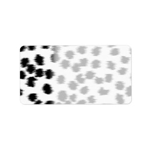 Svartvit Dalmatian tryckmodell Adressetikett