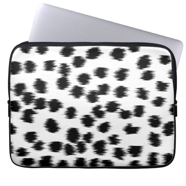 Svartvit Dalmatian tryckmodell Laptop Fodral (Framsidan)