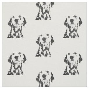 Svartvit Dalmatian Tyg