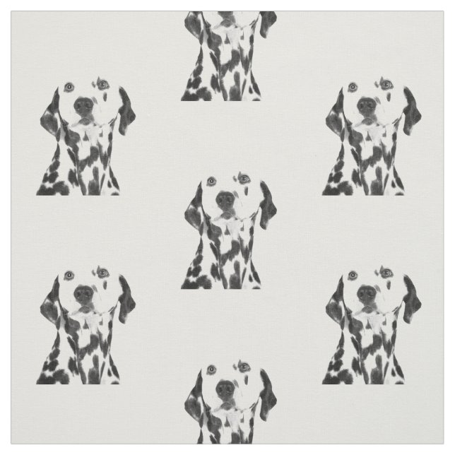 Svartvit Dalmatian Tyg (Provkarta)