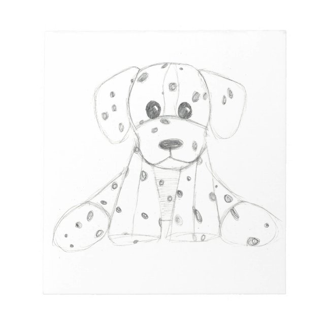 svartvit dalmatiker med enkla hund anteckningsblock (Framsida)