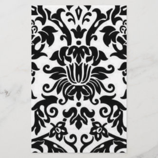 Svartvit Damask