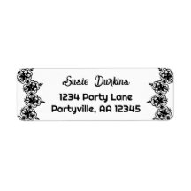 Svartvit Damask Adress