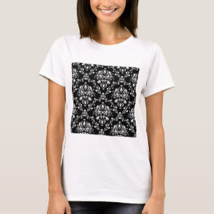 Svartvit Damask Tee