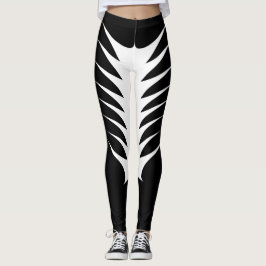 Svartvit damasker leggings