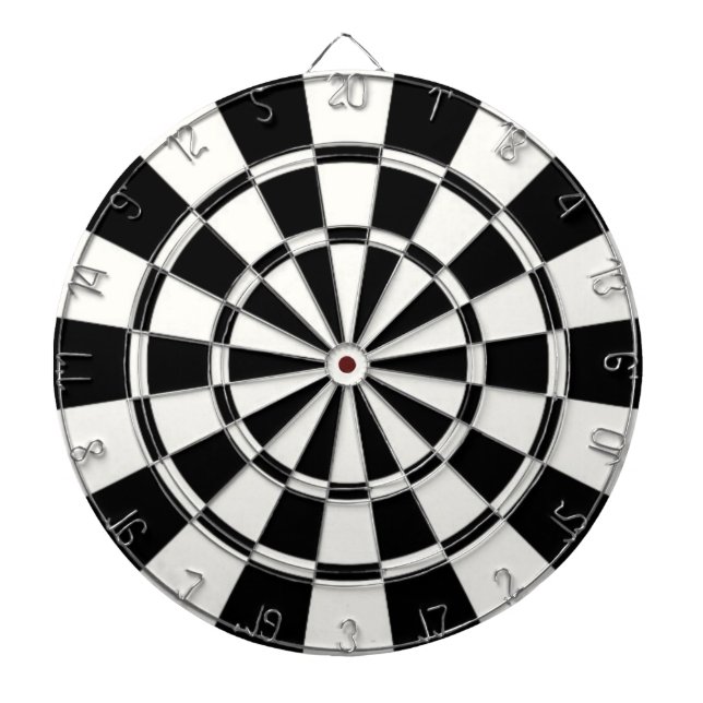 Svartvit Darttavla (Framsidan)