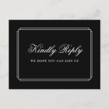 Svartvit Deco Sång-OSA-vykort för begäran