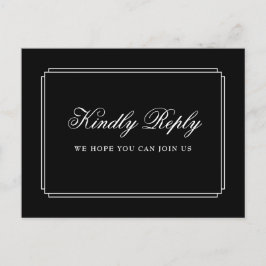 Svartvit Deco Sång-OSA-vykort för begäran Inbjudan Vykort