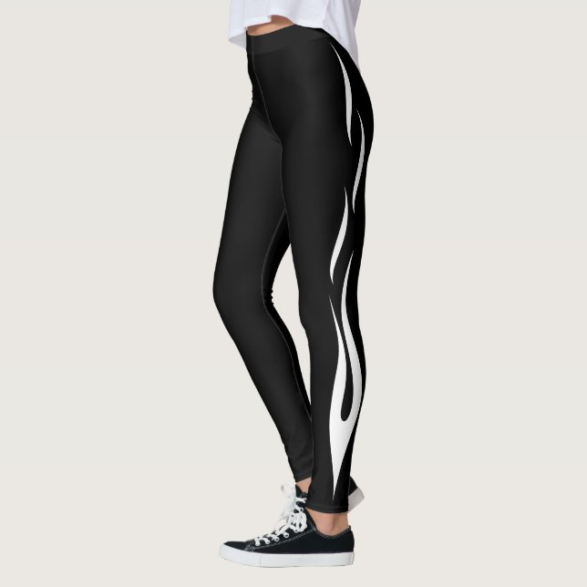 Svartvit design för Abstrakt Leggings (Vänster)