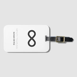 Svartvit design för oändliga resor bagagebricka