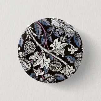 Svartvit design för William Morris tyg Knapp