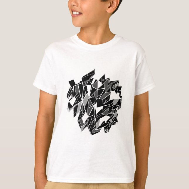 Svartvit design tee (Framsida)