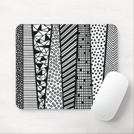 Svartvit - det moderna mönster musmatta
