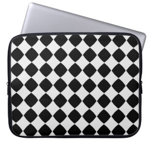 Svartvit diamant mönster laptop fodral
