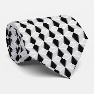 Svartvit Diamond Mönster Slips