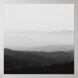 Svartvit dimma linjer poster