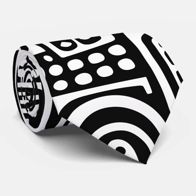 Svartvit doft av 7 slips (Rullad)