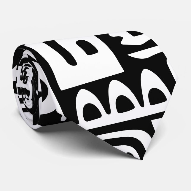 Svartvit doft av 7 slips (Rullad)