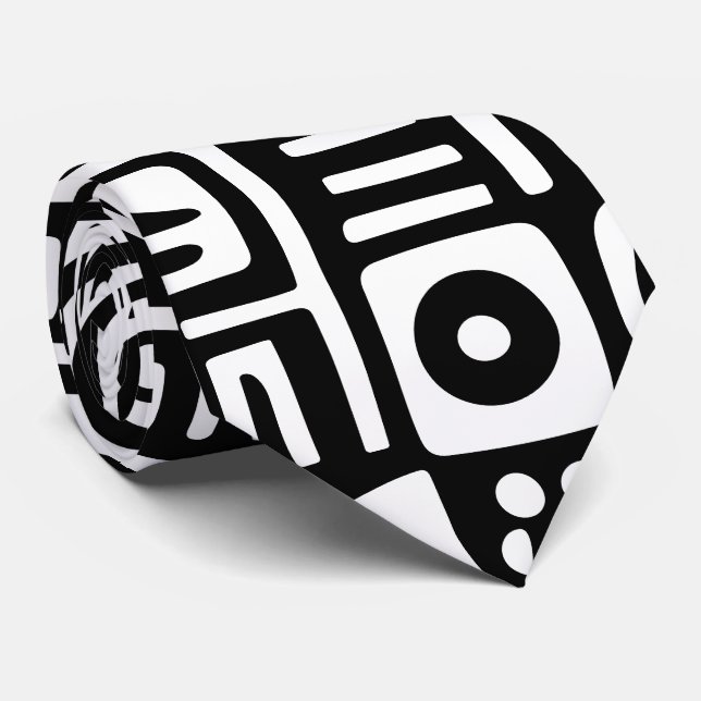 Svartvit doft av 7 slips (Rullad)