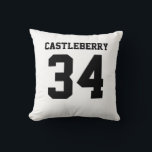 Svartvit dubbla-sport Jersey Kudde<br><div class="desc">Lägg till ett eller flera namn och nummer om du vill anpassa anpassningsbarnas dubbla,  svartvit och svartvit sportträd,  inspirerad accentkudde. Det är en utmärkt gåva till en sportfantast eller idrottsman. Det finns alternativ för att ändra storlek på färg och teckensnitt.</div>