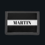 Svartvit eget namn Rand<br><div class="desc">Fet rand med ditt eget namn.</div>