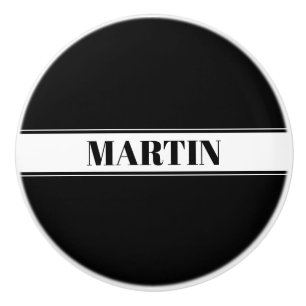 Svartvit eget namn Rand Knopp