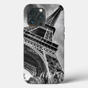 Svartvit Eiffel Torn Paris Europa