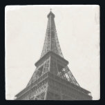 Svartvit Eiffel Torn Paris European Travel Stenunderlägg<br><div class="desc">Paris City Ställen & Sightseeings - Eiffel Torn Digital Photography Artwork</div>